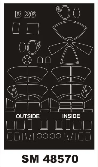 B-26B mask for ICM 1:48