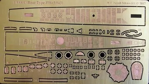 U-Boat IIB (1943) detail set 1:144