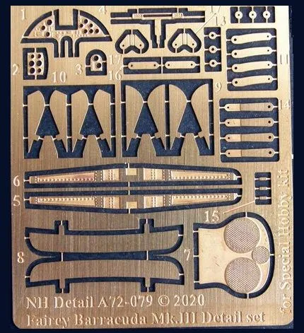 Barracuda Mk.III detail set for Special Hobby 1:72