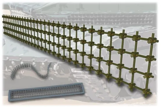 Anti-cumulative mesh for T-90M,T-80BVM, T-72B3M 1:35 Anti-cumulative mesh for T-90M,T-80BVM, T-72B3M 1:35