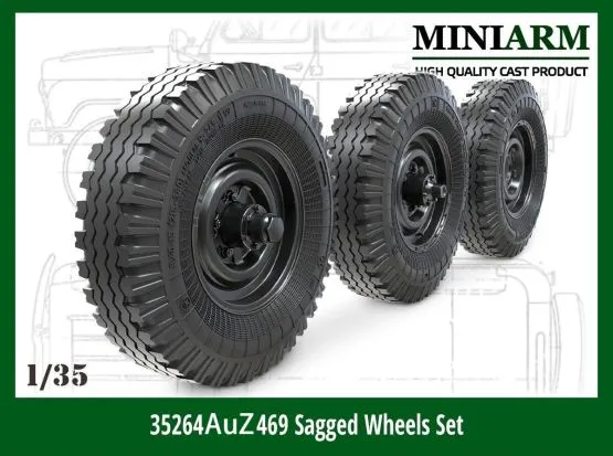 UаZ-469 Sagged wheel set 1:35