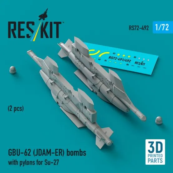 GBU-62 (JDAM-ER) bombs w/ pylons for Su-27 1:72