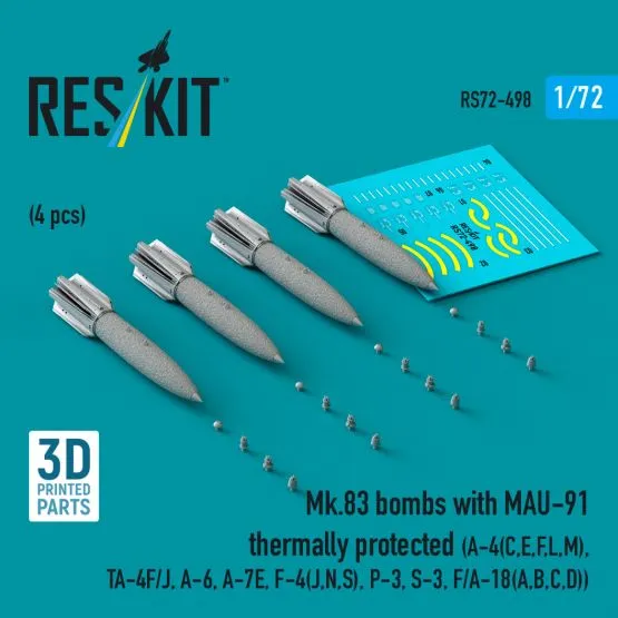Mk.83 bombs with MAU-91 thermally protected 1:72