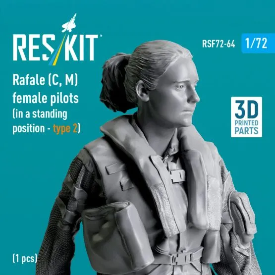 Rafale (C, M) female pilot (standing - type 2) 1:72