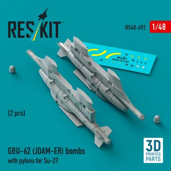GBU-62 (JDAM-ER) bombs w/ pylons for Su-27 1:48