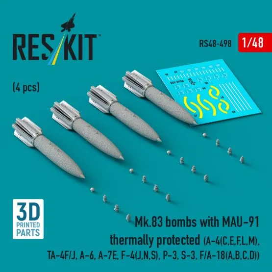 Mk.83 bombs with MAU-91 thermally protected 1:48