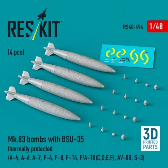 Mk.83 bombs with BSU-35 thermally protected 1:48