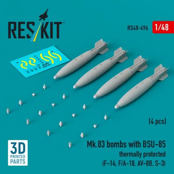 Mk.83 bombs with BSU-85 thermally protected 1:48