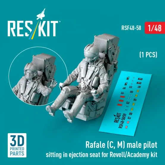 Rafale (C,M) pilot sitting in ejection sea 1:48 Rafale (C,M) pilot sitting in ejection sea 1:48