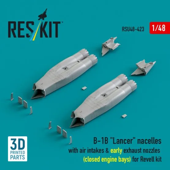 B-1B "Lancer" nacelles w/ air intakes & early exhaust nozzles (сlosed) 1:48