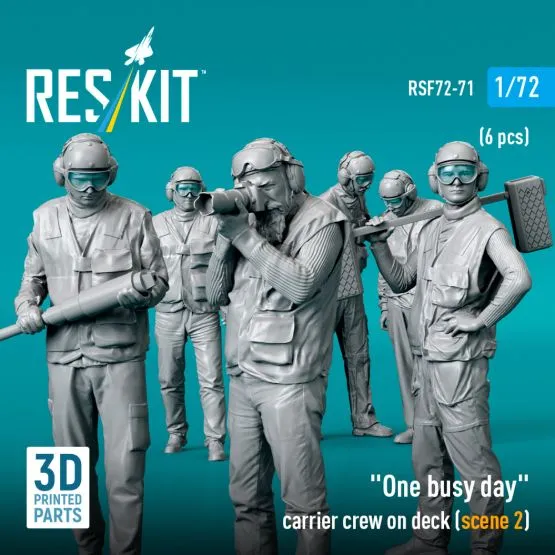 US carrier deck crew - scene 2 "One busy day" 1:72