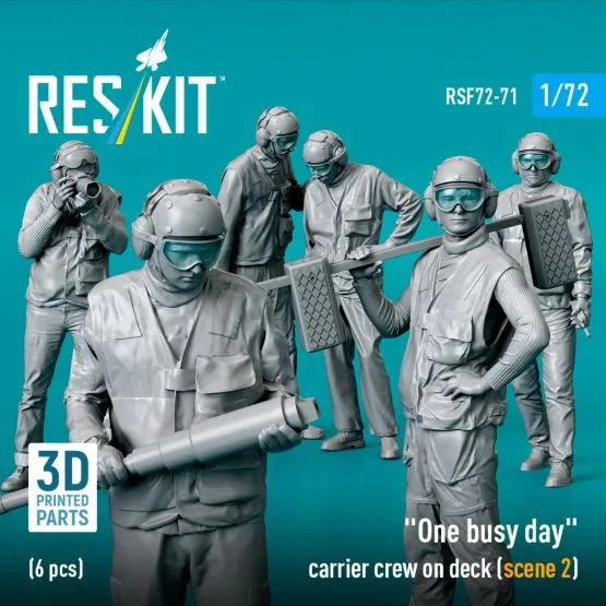 US carrier deck crew - scene 2 "One busy day" 1:72