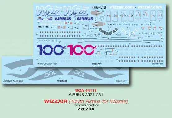 Airbus A321-231 - Wizz Air (100 Livery) 1:144