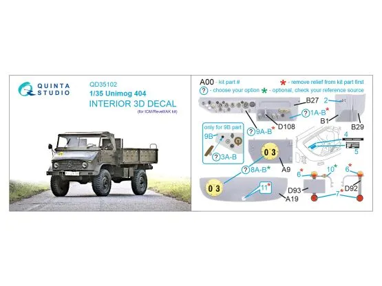 Unimog 404 detail set 1:35