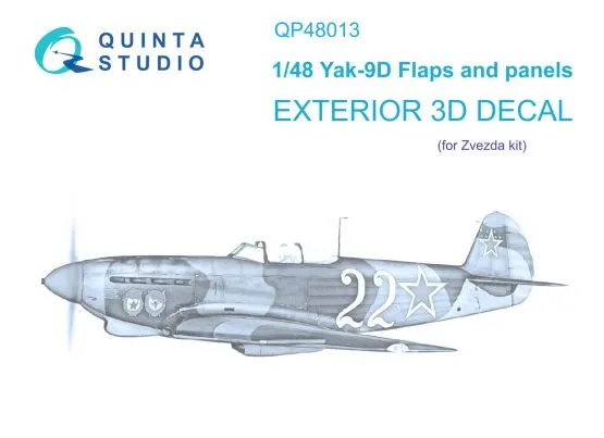 Yak-9D Exterior set for Zvezda 1:48