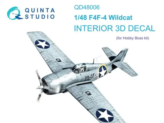 F4F-4 Wildcat Interiorfor Hobby Boss 1:48