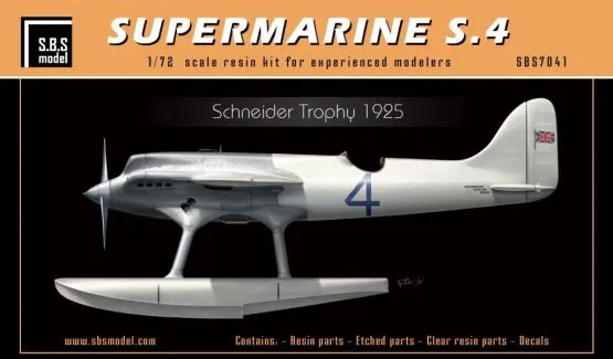 Supermarine S.4 - Schneider Trophy 1925 1:72 Supermarine S.4 - Schneider Trophy 1925 1:72