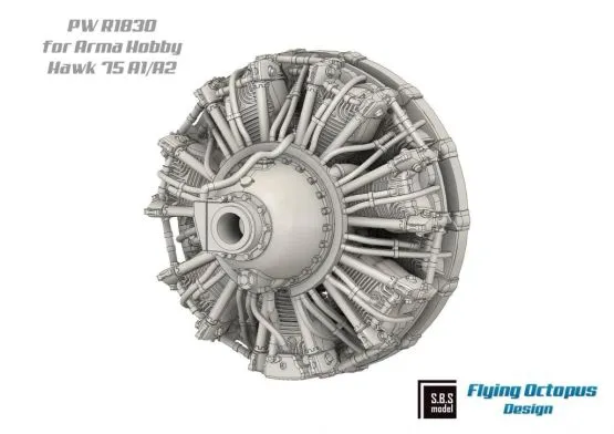 Curtiss H-75 A1/A2 Hawk engine set for Arma Hobby 1:72