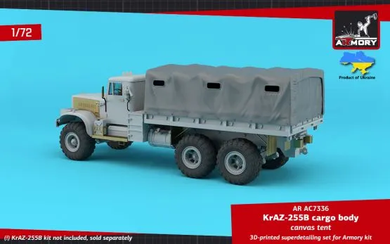 KrAZ-255B cargo truck canvas tent 1:72