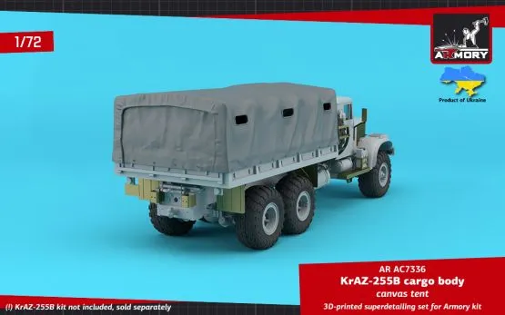 KrAZ-255B cargo truck canvas tent 1:72