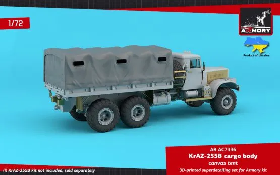KrAZ-255B cargo truck canvas tent 1:72
