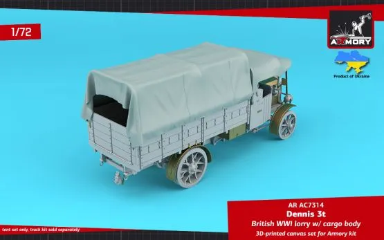 Dennis 3t British WWI Lorry - canvas tents 1:72