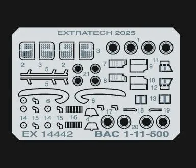 BAC 1-11-500 P.E. set for MARK I 1:144