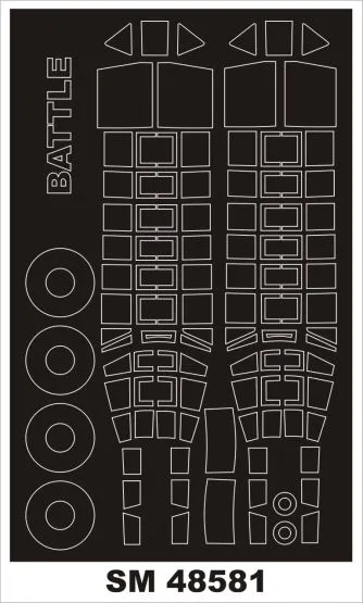 Fairey Battle mask for Trumpeter 1:48