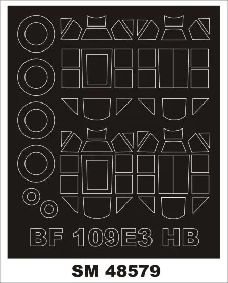 Bf 109E-3 mask for Hobby Boss 1:48