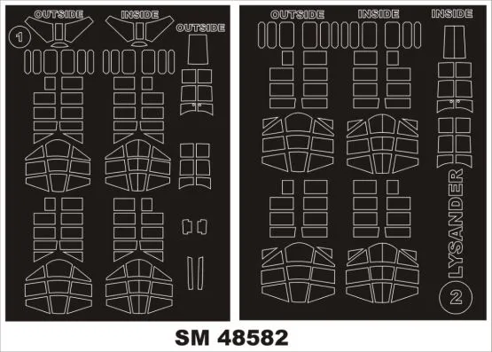 Lysander I mask for Airfix 1:48