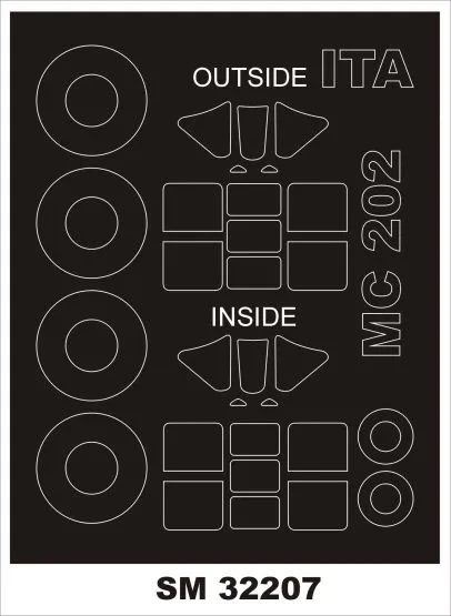 MC.202 Folgore mask for Italeri 1:32