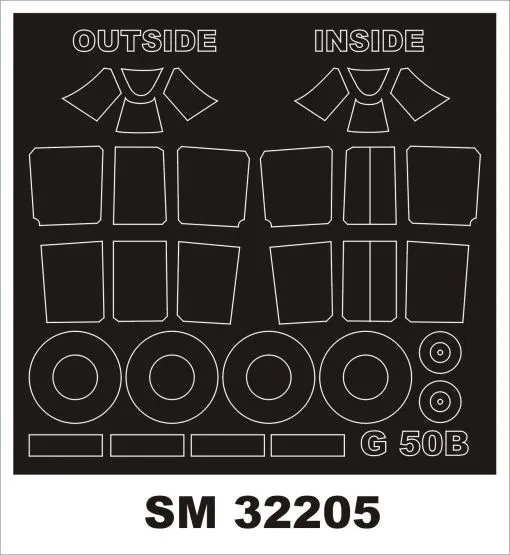 FIAT G-50B mask for Special Hobby 1:32