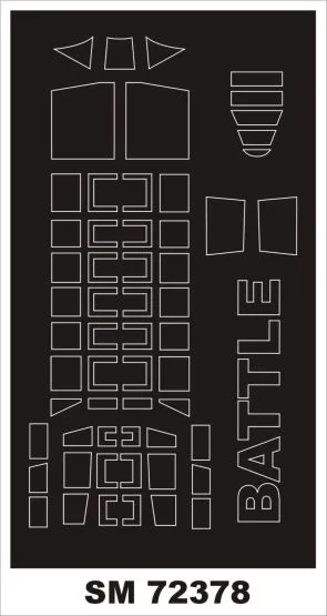 Fairey Battle mask for Azur 1:72