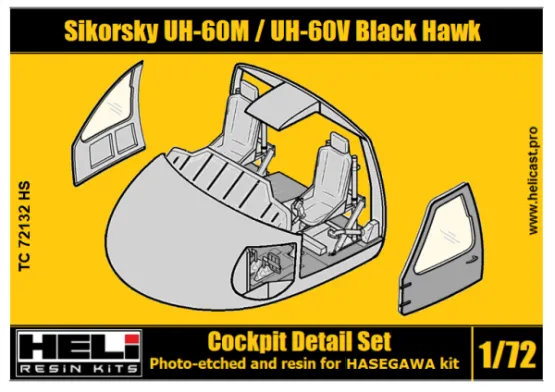Sikorsky UH-60M/V Black Hawk Cockpit set 1:72 Sikorsky UH-60M/V Black Hawk Cockpit set 1:72