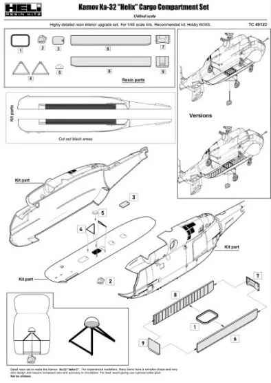 Ka-32 Cargo Compartment Set 1:48