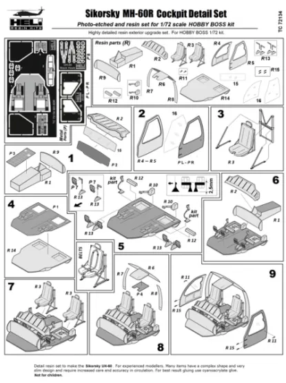 Sikorsky MH-60R Seahawk Cockpit set 1:72