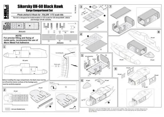 Sikorsky UH-60 Black Hawk Cargo (IT.) 1:72