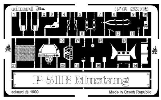 P-51B P.E. set for Revell (Zoom) 1:72