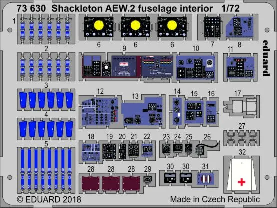 Shackleton AEW.2 fuselage interior for Airfix 1:72