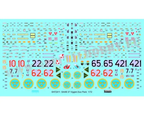 AJ-37 SK-37 Viggen Duo Pack inc. Book 1:72