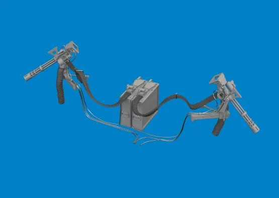 UH-60 miniguns M134 1:48