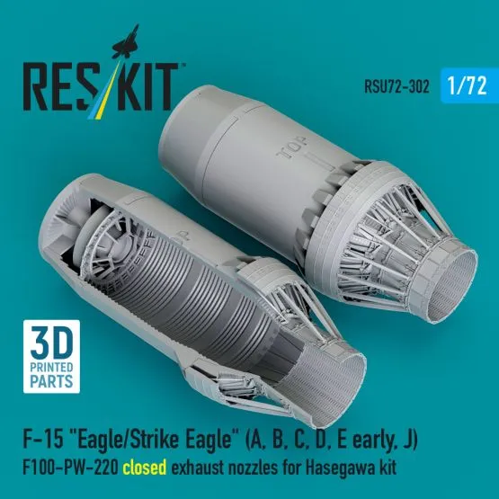 F-15 closed exhaust nozzles for Hasegawa 1:72