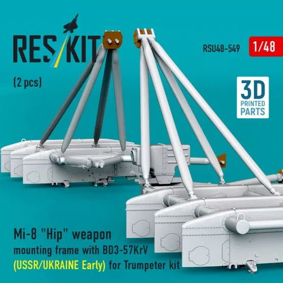 Mi-8 weapon mounting frame (early) for Trumpeter 1:48