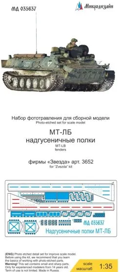 MT-LB fenders for Zvezda 1:35