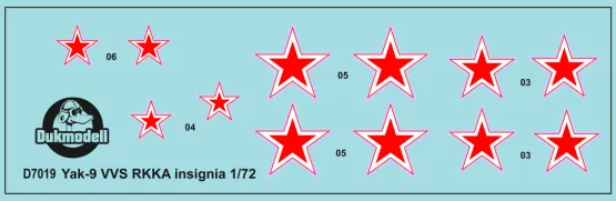 Yak-9 VVS RKKA insignia 1:72
