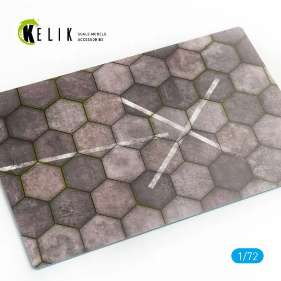 Hexagonnal concrete plates for Airfield Diorama 1:72