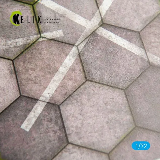 Hexagonnal concrete plates for Airfield Diorama 1:72