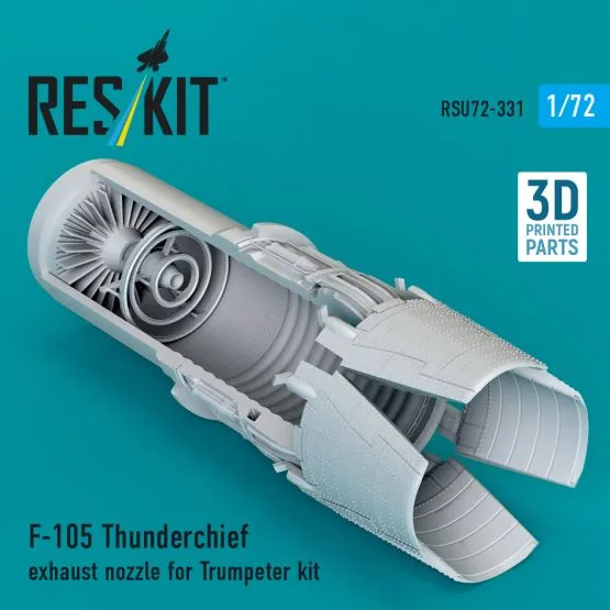 F-105 Thunderchief exhaust nozzle for Trumpeter 1:72