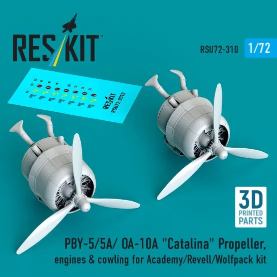 PBY-5 Propeller, engines & cowling for Academy 1:72