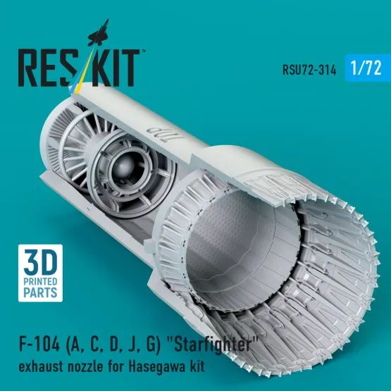 F-104 (A, C, D, J, G) exhaust nozzle for Hasegawa 1:72